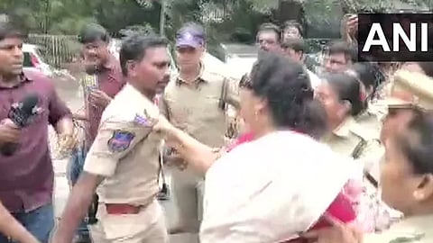 Crime against Congress leader renuka Chowdhury in hyderabad