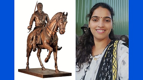 छत्रपती शिवाजी महाराज अश्वारूढ पुतळा
व सुप्रिया शिंदे.