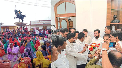 While meeting Chief Minister Eknath Shinde and honoring him, group leader of Dhanur Sunil Shinde, Dr. Chaudhary, Praveen Patil etc.