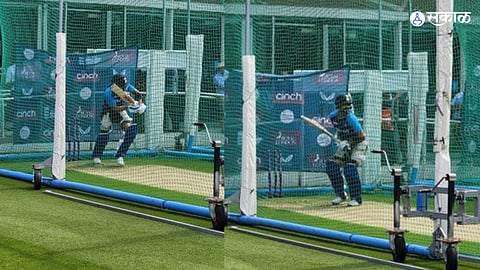 Virat Kohli warming up in the nets ahead of the 2nd ODI against England.