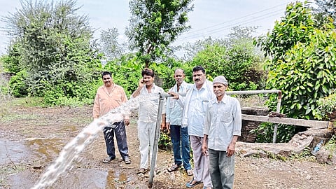 closed well was pumped out by villagers