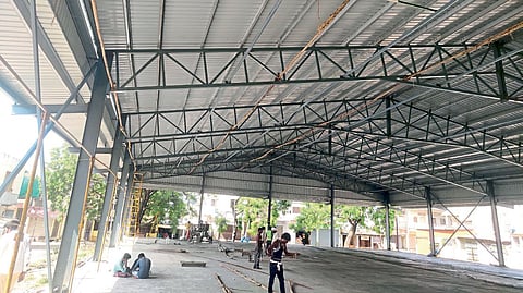 Nanded Bhokar market Committee roof work Completed