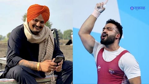 Vikas Thakur celebrates silver medal in Sidhu Moosewala style