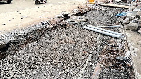 sewage repair work