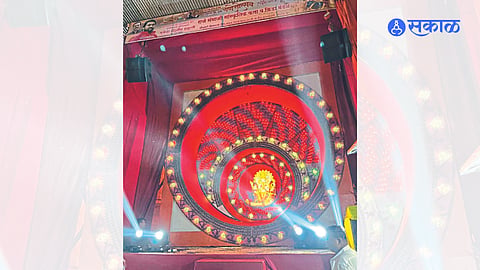 A musical lighting spectacle performed by Raje Sambhaji Mitra Mandal at Pawan Nagar