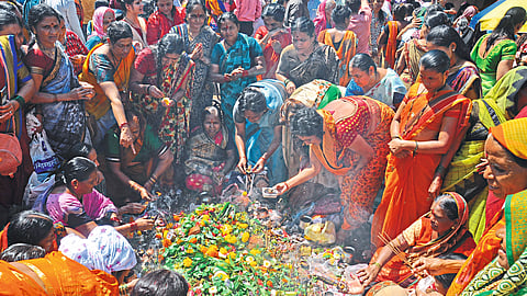 Women crowd