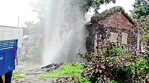 44 village water supply scheme burst water pipe.
