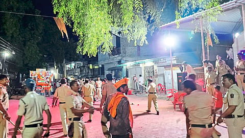 A police-villager riot broke out in this square.