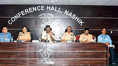 Nashik Police Commissioner Jayant Naiknavare conference