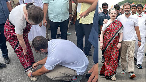 Bharat Jodo Yatra: भारत जोडो यात्रेत राहुल गांधी बनले आधुनिक श्रावणबाळ