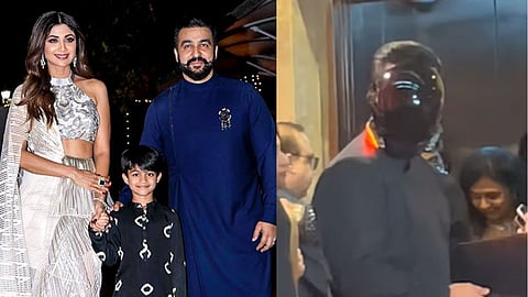 Raj Kundra Trolled Over His Unusual Mask At ramesh taurani Diwali Party