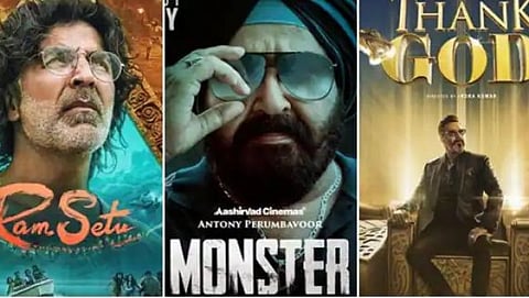 Boxoffice clash of 'ajay devgan' Thank God, Akshay Kumar 'Ram Setu' and Mohanlaal 'Monster'