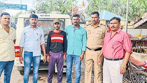 The suspect was detained by the MIDC team near the railway station.