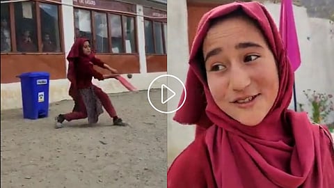 Leh Virat Kohli Fangirl Maqsooma Playing Cricket Video