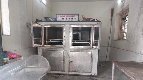 Coffins in Sub zila Hospital Mortuary.
