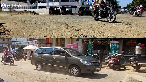 Solapur Pandharpur city road damage Pits