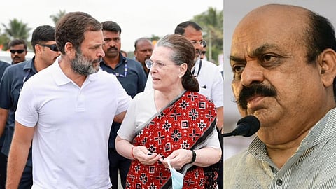 Rahul Gandhi-Sonia Gandhi, cm basavaraj bommai