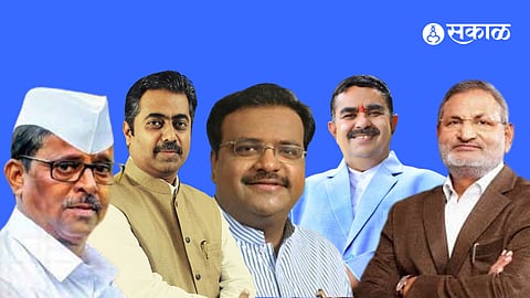 Dinkar Patil, Dr. Rahul Aher, Narhari zirwal, manikrao Kokate and Sameer Bhujbal