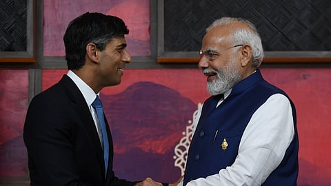 British pm rishi sunak tweet in hindi pictures with pm narendra modi g20 summit