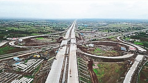 Interchange constructed on Samriddhi Highway at gonde