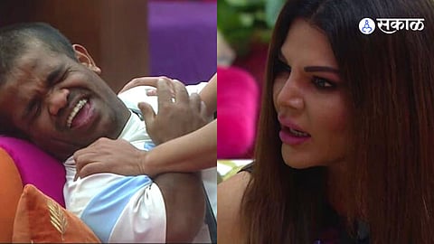 rakhi sawant kidding like ghost to vikas sawant bigg boss marathi 4