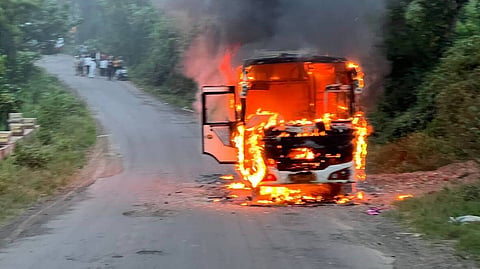 Bus Fire Accident