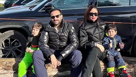 Kareena Kapoor Khan sharing video of taimur ali khan..skiing in the snow