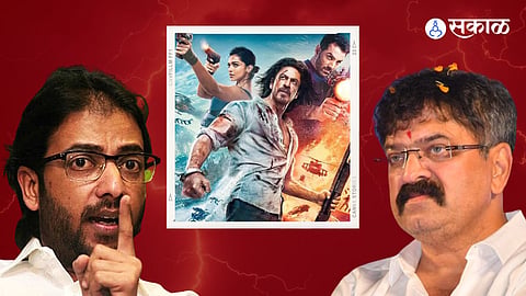 Ameya khopkar angry tweet on jitendra awhad for marathi movie not get theater because of Pathaan movie