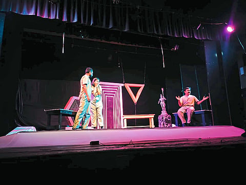 W. Sa. Theater: At one point in the play 'Krakchabandh,
