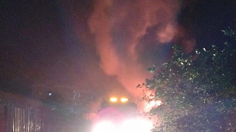 fire accident at pisoli plastic warehouse