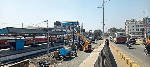 Stair work from Shivaji Nagar started by Railways.