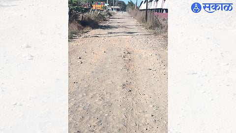 A stone dirt road leading to an onion merchant's barn.