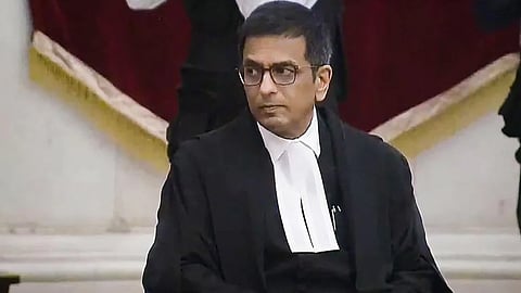 CJI DY Chandrachud angered says there is a lady in front of you show some respect to lawyer