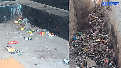 Garbage piled up on passenger seats
and behind the seating arrangement.