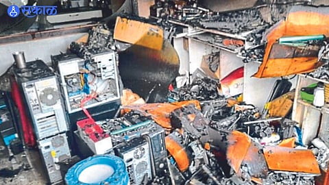 Burned material from sai computers