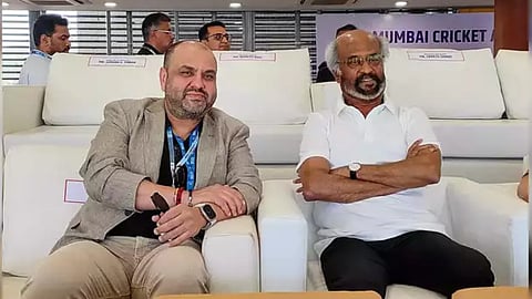 ind vs aus Thalaiva in the house Superstar Rajinikanth watches the India vs Australia ODI in Mumbai cricket news in marathi