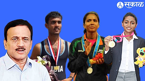 Sports Minister girish Mahajan Kavita Raut Dattu Bhokanal Anjana Thamke