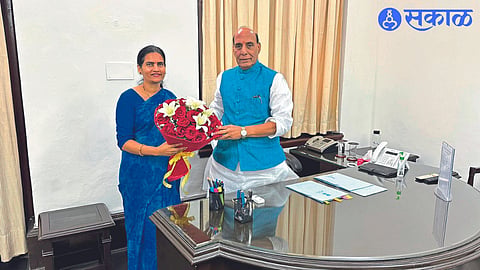 Union Minister of State for Health Dr. Bharti Pawar with rajnath singh