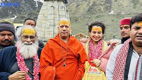 kangana ranaut reached baba kedar nath temple uttarakhand