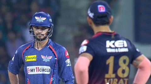 IPL 2023 : विराट कोहली आऊट झाल्यानंतर नवीनने केले हे कृत्य, RCBच्या चाहत्यांनी केला राडा
