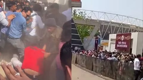 ipl 2023 mi vs gt qualifier 2 final tickets stampede video mismanagement at ahmedabad narendra modi cricket stadium