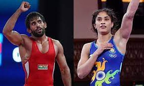 Vinesh Phogat and Bajrang Punia