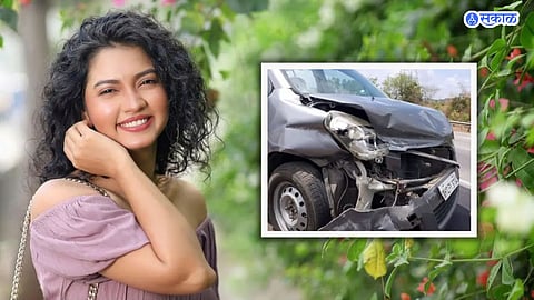 Actress Meera Joshi accident in mumbai pune expressway car damage health update