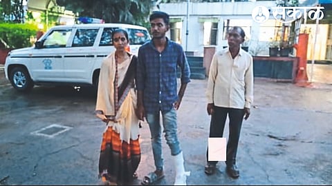 Complainant Vaibhav Lad who was injured in the beating