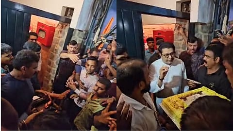 Raj Thackeray scolded MNS workers mns chief raj Thackeray birthday on shivtirth Video Goes viral