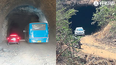 Vehicles passing through the British-era tunnel directly to Kasara