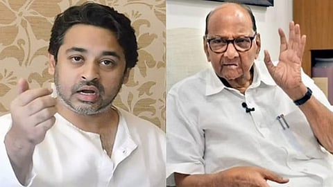 Nilesh Rane and Sharad Pawar