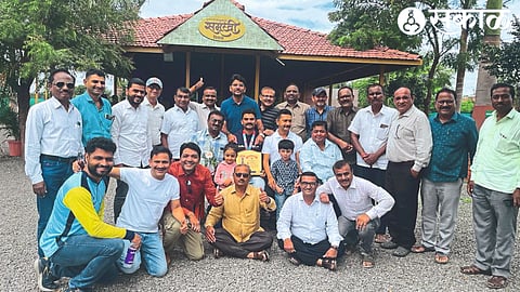 Officials of Cyclist Foundation along with Akshay Patil of the police force who has been honored with Iron Man