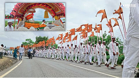 Shri Sant Gajanan Maharaj palkhi at Buldana today vidarbha pandhari culture
