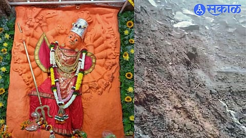 possibility of soil erosion from hill at Saptashrungi Gad Nashik news